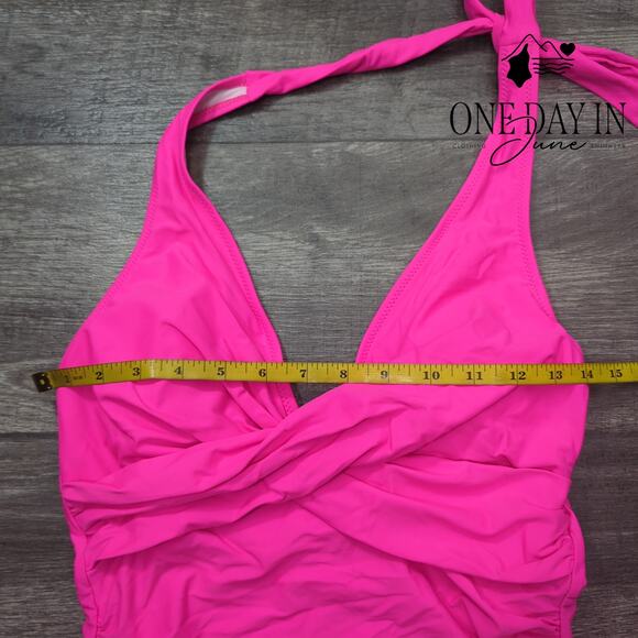 Suuksess Cross Front Halter One Piece Swimsuit Size M - Picture 4 of 6